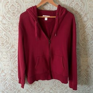 Red Amazon Essentials Hoodie Size L
